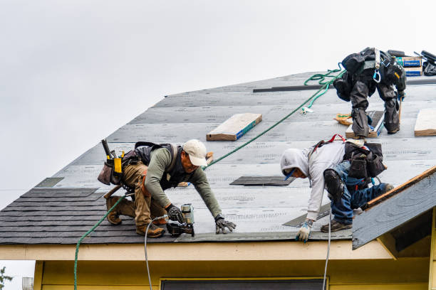 Professional Gutter Installation technician working in Melville, LA